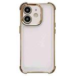 For iPhone 12 Electroplating Four-corner Shockproof Space Phone Case(Gold)