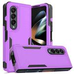 For Samsung Galaxy Z Fold4 2 in 1 PC + TPU Shockproof Phone Case(Purple)