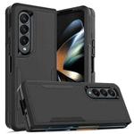 For Samsung Galaxy Z Fold4 2 in 1 PC + TPU Shockproof Phone Case(Black)