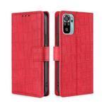 For Xiaomi Poco M5s 4G/Redmi Note 11 SE India Skin Feel Crocodile Magnetic Clasp Leather Phone Case(Red)