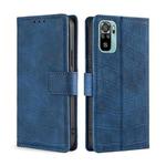 For Xiaomi Poco M5s 4G/Redmi Note 11 SE India Skin Feel Crocodile Magnetic Clasp Leather Phone Case(Blue)