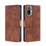 For Xiaomi Poco M5s 4G/Redmi Note 11 SE India Skin Feel Crocodile Magnetic Clasp Leather Phone Case(Brown)