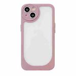 For iPhone 14 Clear Acrylic Soft TPU Phone Case(Pink)