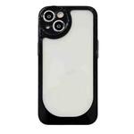 For iPhone 12 Clear Acrylic Soft TPU Phone Case(Black)