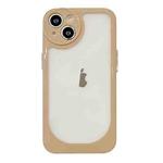 For iPhone 12 Pro Max Clear Acrylic Soft TPU Phone Case(Khaki)