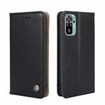 For Xiaomi Poco M5s 4G/Redmi Note 11 SE India Non-Magnetic Retro Texture Flip Leather Phone Case(Black)