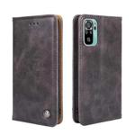 For Xiaomi Poco M5s 4G/Redmi Note 11 SE India Non-Magnetic Retro Texture Flip Leather Phone Case(Grey)