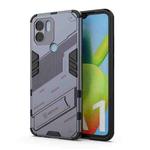 For Xiaomi Redmi A1+ Punk Armor 2 in 1 PC + TPU Phone Case with Invisible Holder(Grey)