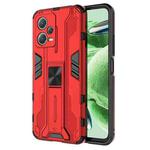 For Xiaomi Redmi Note 12 5G China / Global / India Supersonic PC + TPU Shock-proof Protective Case with Holder(Red)