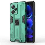 For Xiaomi Redmi Note 12 Pro+ China Supersonic PC + TPU Shock-proof Protective Case with Holder(Green)