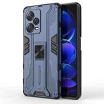 For Xiaomi Redmi Note 12 Pro+ China Supersonic PC + TPU Shock-proof Protective Case with Holder(Dark Blue)