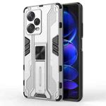 For Xiaomi Redmi Note 12 Pro+ China Supersonic PC + TPU Shock-proof Protective Case with Holder(Silver)