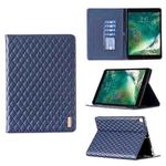 For iPad Pro 10.5 2019 / 10.2 Elegant Rhombic Texture Horizontal Flip Leather Tablet Case(Blue)