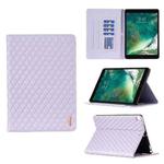 For iPad Pro 10.5 2019 / 10.2 Elegant Rhombic Texture Horizontal Flip Leather Tablet Case(Purple)