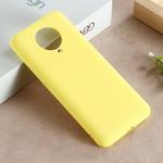 For Xiaomi Redmi K30 Pro Solid Color Liquid Silicone Full Coverage Anti-fall Mobile Phone Protective Cover(Yellow)