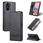 For vivo Y02s 4G/Y16 4G AZNS Magnetic Calf Texture Leather Phone Case(Black)