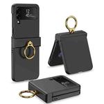 For Samsung Galaxy Z Flip4 GKK Ultrathin Hinge Full Coverage Phone Case with Ring Holder(Black)