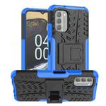 For Nokia G400 5G Tire Texture TPU + PC Phone Case with Holder(Blue)