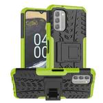 For Nokia G400 5G Tire Texture TPU + PC Phone Case with Holder(Green)