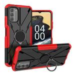 For Nokia G400 5G Armor Bear Shockproof PC + TPU Phone Case with Ring(Red)