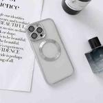 For iPhone 12 Pro Max MagSafe Electroplated Magnetic TPU Phone Case with Dust Filter & Lens Film(Silver)