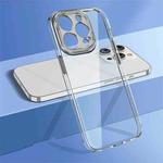 For iPhone 14 Pro wlons Crystal Clear Fine Hole Phone Case(Silver)