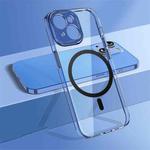 For iPhone 14 wlons Crystal Clear Fine Hole MagSafe Phone Case(Sierra Blue)