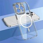 For iPhone 13 Pro wlons Crystal Clear Fine Hole MagSafe Phone Case(Silver)