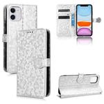 For iPhone 11 Honeycomb Dot Texture Leather Phone Case(Silver)