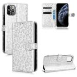 For iPhone 11 Pro Honeycomb Dot Texture Leather Phone Case(Silver)