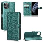 For iPhone 11 Pro Max Honeycomb Dot Texture Leather Phone Case(Green)