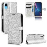 For iPhone XR Honeycomb Dot Texture Leather Phone Case(Silver)