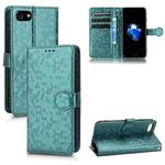 For iPhone SE 2022 / SE 2020 / 7 / 8 Honeycomb Dot Texture Leather Phone Case(Green)