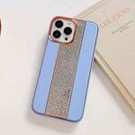 For iPhone 14 Plus Electroplating Diamond Protective Phone Case(Sky Blue)