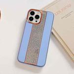 For iPhone 14 Pro Electroplating Diamond Protective Phone Case(Sky Blue)