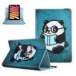 For 8 inch Colored Drawing Leather Tablet Case(Panda)