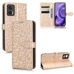 For Motorola Moto Edge 30 Lite Honeycomb Dot Texture Leather Phone Case(Gold)