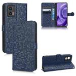 For Motorola Moto Edge 30 Lite Honeycomb Dot Texture Leather Phone Case(Blue)