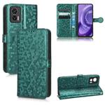 For Motorola Moto Edge 30 Lite Honeycomb Dot Texture Leather Phone Case(Green)