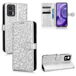 For Motorola Moto Edge 30 Lite Honeycomb Dot Texture Leather Phone Case(Silver)