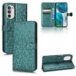 For Motorola Moto G52j Honeycomb Dot Texture Leather Phone Case(Green)