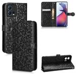 For Motorola Moto S30 Pro 5G Honeycomb Dot Texture Leather Phone Case(Black)