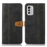 For Nokia G60 5G Stitching Thread Calf Texture Leather Phone Case(Black)