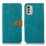 For Nokia G60 5G Stitching Thread Calf Texture Leather Phone Case(Light Green)