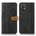 For Xiaomi Redmi 11 Prime 4G Stitching Thread Calf Texture Leather Phone Case(Black)