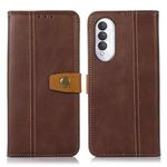 For Honor X20 SE 5G Stitching Thread Calf Texture Leather Phone Case(Coffee)