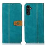 For Samsung Galaxy A14 5G Stitching Thread Calf Texture Leather Phone Case(Light Green)