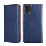 For Motorola Moto G72 4G Gloss Oil Solid Color Magnetic Leather Phone Case(Blue)