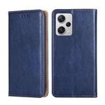For Xiaomi Redmi Note 12 Pro+ China Gloss Oil Solid Color Magnetic Leather Phone Case(Blue)