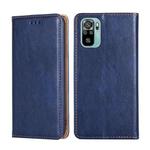 For Xiaomi Poco M5s 4G/Redmi Note 11 SE India Gloss Oil Solid Color Magnetic Leather Phone Case(Blue)